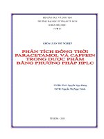 Xác định đồng thời hàm lượng paracetamol và caffein trong một số dược phẩm bằng phương pháp HPLC 