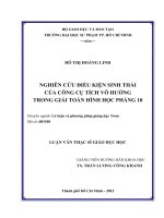xnghiên cứu điều kiện sinh thái của công cụ tích vô hướng trong giải toán hình học phẳng 10 