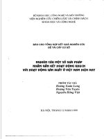 Nghiên cứu một số giải pháp nhằm gắn kết hoạt động khoa học và công nghệ với hoạt động sản xuất ở việt nam hiện nay 