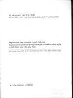 nghiên cứu ứng dụng lý thuyết đổi mới (theory of innovation) trong đánh giá và dự báo công nghệ ở việt nam 