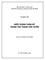 biểu tượng thẩm mỹ trong thơ thanh tâm tuyền 