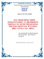 xác định đồng thời paracetamol và ibuprofen trong các dược phẩm bằng phương pháp sắc ký lỏng hiệu năng cao   hplc 