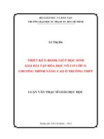 thiết kế e book giúp học sinh giải bài tập hóa học vô cơ lớp 11 chương trình nâng cao ở trường thpt 