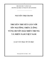 truyền thuyết gắn với tín ngưỡng thờ cá ông vùng duyên hải miền trung và miền nam việt nam 