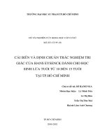 cải biên và định chuẩn trắc nghiệm tri giác của hans eysenck dành cho học sinh lứa tuổi từ 10 đến 15 tuổi tại tp hổ chí minh 