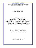 sự biến đổi trong hạ tầng kinh tế   kỹ thuật ở nam kỳ thời pháp thuộc 