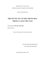 một số yếu tố văn hoá trung hoa trong ca dao việt nam 