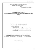 skkn PHƯƠNG PHÁP GIẢI TOÁN vật lí CHO NHIỀU đối TƯỢNG học SINH 