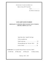 skkn ĐỊNH DẠNG và PHƯƠNG PHÁP GIẢI bài tập cơ học TRONG CHƯƠNG TRÌNH vật lí 10 BAN cơ bản