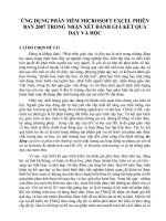 skkn ỨNG DỤNG PHẦN mềm MICROSOFT EXCEL PHIÊN bản 2007 TRONG NHẬN xét ĐÁNH GIÁ kết QUẢ dạy và học 