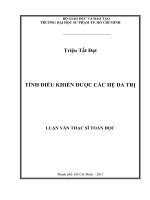 tính điều khiển được các hệ đa trị 