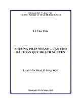 phương pháp nhánh – cận cho bài toán quy hoạch nguyên 