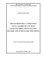 một số hình thức và biện pháp nâng cao hiệu quả sử dụng sách giáo khoa trong dạy học hóa học lớp 10 trung học phổ thông 