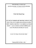 xây dựng website hỗ trợ học sinh tự ôn tập, củng cố và kiểm tra đánh giá kiến thức trong chương “các định luật bảo toàn” – vật lí 10 ban cơ bản thông qua các ứng dụng kĩ thuật vật lí 