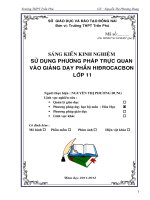 skkn sử DỤNG PHƯƠNG PHÁP TRỰC QUAN vào GIẢNG dạy PHẦN HIĐROCACBON – lớp 11