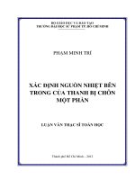 xác định nguồn nhiệt bên trong của thanh bị chôn một phần 