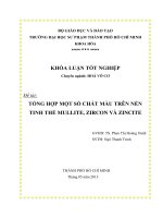 tổng hợp một số chất màu trên nền tinh thể mullite, zircon và zincite 