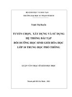 tuyển chọn, xây dựng và sử dụng hệ thống bài tập bồi dưỡng học sinh giỏi hóa học lớp 10 trung học phổ thông 