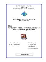 đầu tư trực tiếp ra nước ngoài theo quy định của pháp luật việt nam