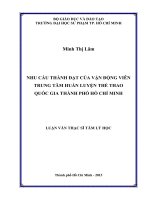 nhu cầu thành đạt của vận động viên trung tâm huấn luyện thể thao quốc gia thành phố hồ chí minh 