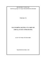 vectơ riêng dương của một số ánh xạ tuyến tính dương 