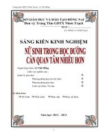 skkn nữ SINH TRONG học ĐƯỜNG cần QUAN tâm NHIỀU hơn 