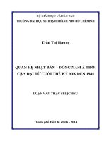 quan hệ nhật bản – đông nam á thời cận đại từ cuối thế kỷ xix đến 1945 