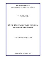 đô thị hóa quận 12 (tp  hồ chí minh), hiện trạng và giải pháp 