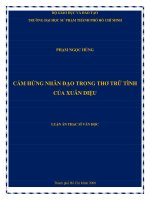 cảm hứng nhân đạo trong thơ trữ tình của xuân diệu 