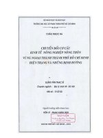 Chuyển đổi cơ cấu kinh tế nông nghiệp nông thôn vùng ngoại thành tp HCM hiện trạng và những định hướng 