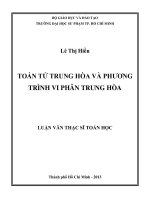 toán tử trung hòa và phương trình vi phân trung hòa 