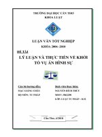 lý luận và thực tiễn về khởi tố vụ án hình sự