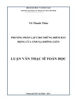 phương pháp lặp cho những điểm bất động của ánh xạ không giãn 
