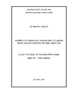 Nghiên cứu khảo sát ảnh hưởng của bệnh động mạch vành lên tín hiệu điện tim 