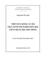 thiết kế e book các bài thực hành thí nghiệm hóa học lớp 10 trung học phổ thông 