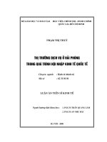 Thị trừờng dịch vụ ở Hải Phòng  trong quá trình hội nhập kinh tế quốc tế