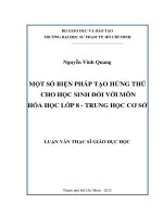 một số biện pháp tạo hứng thú cho học sinh đối với môn hóa học lớp 8   trung học cơ sở 