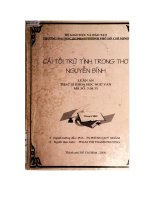 cái tôi trữ tình trong thơ nguyễn bính 