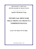 tìm hiểu đặc điểm nghệ thuật trong tác phẩm của yoshimoto banana