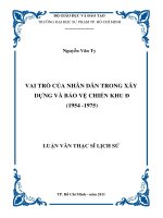 vai trò của nhân dân trong xây dựng và bảo vệ chiến khu đ (1954  1975) 