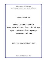 động cơ học tập của sinh viên ngành công tác xã hội tại cơ sở ii trường đại học lao động   xã hội 