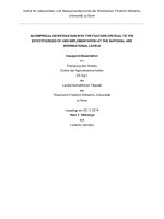 AN EMPIRICAL INVESTIGATION INTO THE FACTORS CRITICAL TO THE EFFECTIVENESS OF ABS IMPLEMENTATION AT THE NATIONAL AND INTERNATIONAL LEVELS