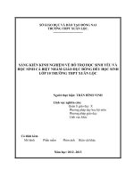 skkn giáo dục đồng đều nhằm hỗ trợ và phát huy năng lực cá nhân của học sinh lớp 10 ttrường THPT xuân lộc 