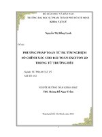 phương pháp toán tử fk tìm nghiệm số chính xác cho bài toán exciton 2d trong từ trường đều 