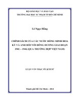 chính sách của các nước đồng minh hoa kỳ và anh đối với đông dương giai đoạn 1941 – 1946 (qua trường hợp việt nam) 