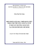 biện pháp giáo dục thói quen tiết kiệm cho trẻ mẫu giáo 5 6 tuổi ở một số trường mầm non tại thành phố hồ chí minh 