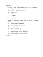 PHÂN TÍCH CHIẾN LƯỢC MARKETING CỦA SẢN PHẨM SỮA ALOE VERA