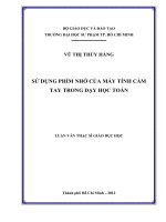 sử dụng phím nhớ của máy tính cầm tay trong dạy học toán 