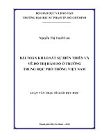 bài toán khảo sát sự biến thiên và vẽ đồ thị hàm số ở trường trung học phổ thông việt nam 