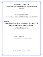 nghiên cứu thành phần hóa học của lá cây núc nác oroxylum indicum l  ở tuyên quang 